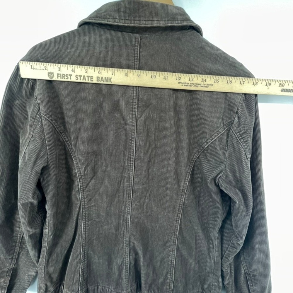 Life‎ Is Good Corduroy Jacket Coat Women Sz L Brown Fleece Lined Retro Grunge - Picture 15 of 16